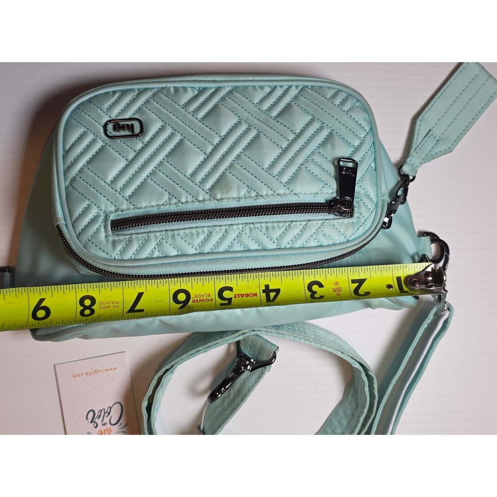 Lug Switchline Classic Sling Bag Aquamarine Quilted Crossbody Fanny Mint Blue - Picture 8 of 11